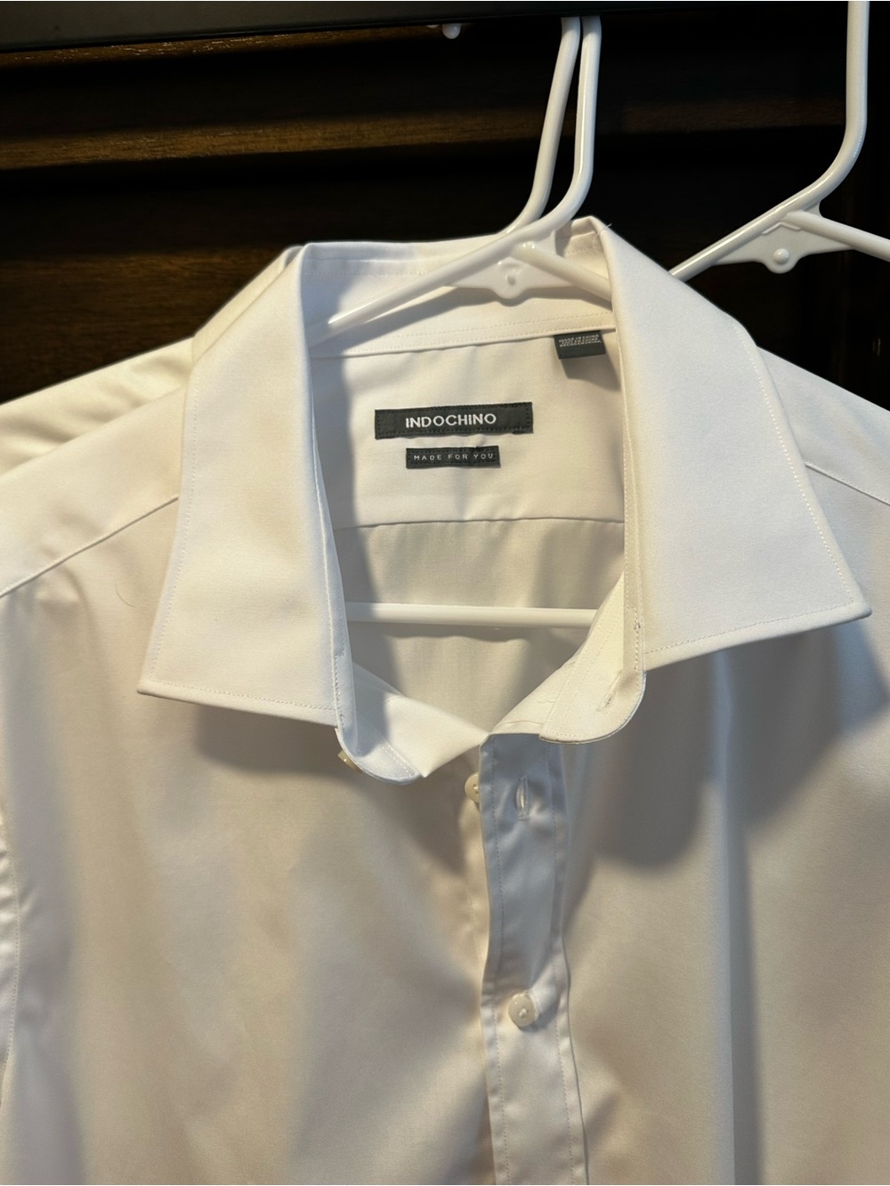 Indochino Men's Classic White Dress Shirt - 18x34.5